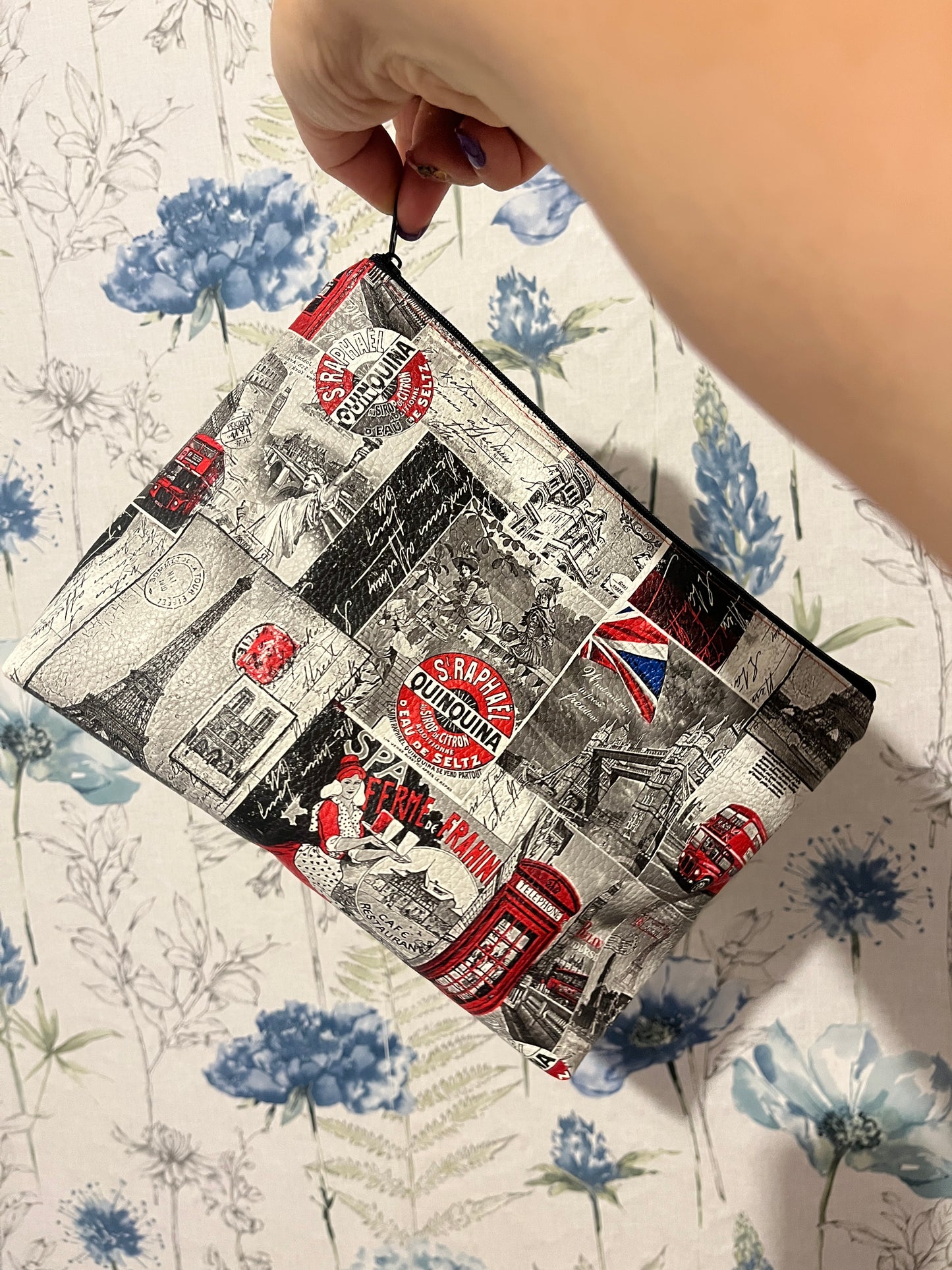 London Cosmetic Bag - Iconic London Print Design