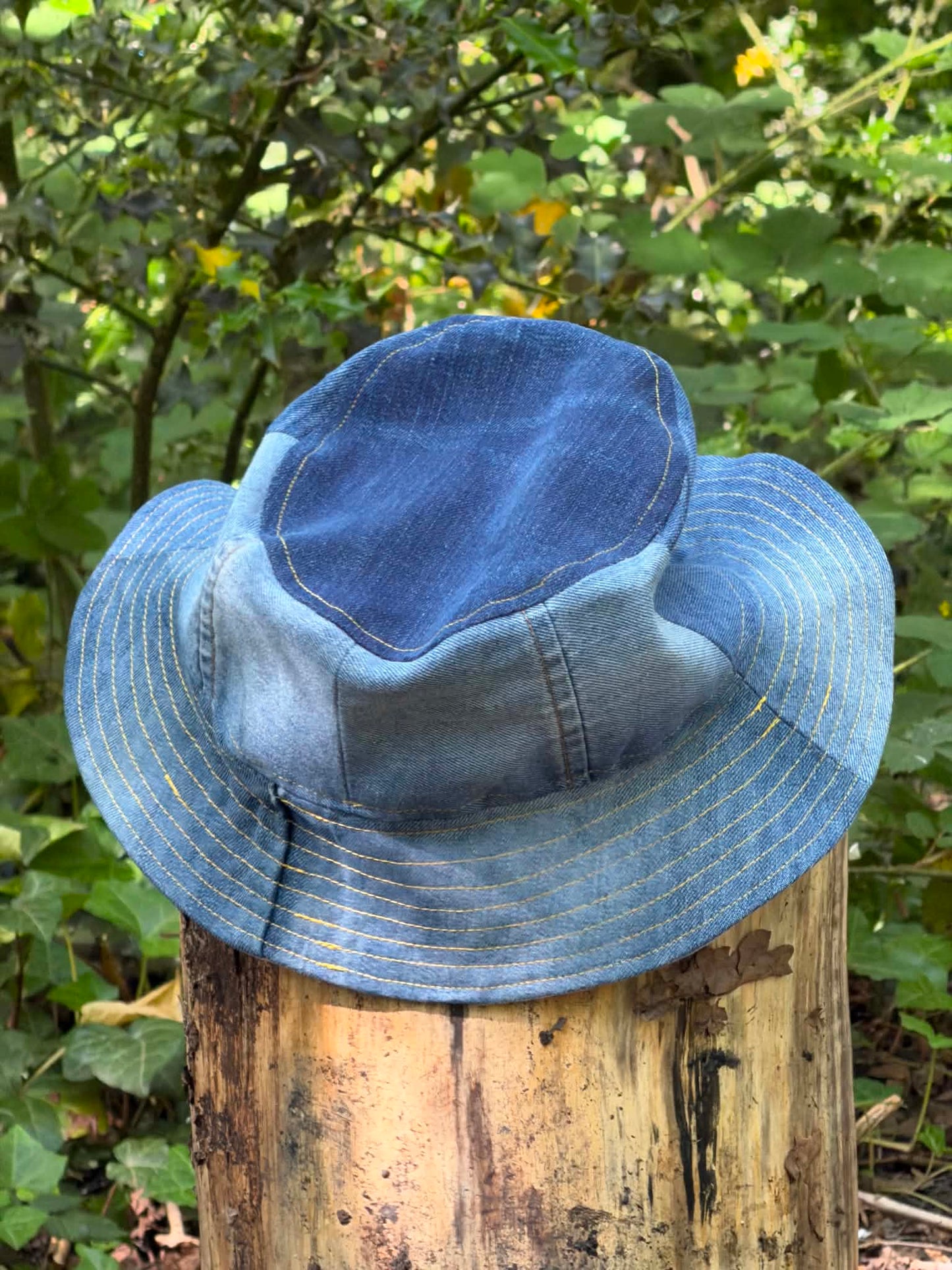 Handmade Upcycled Denim Set — Bag & Bucket Hat | Save 10% - HandmadeSewingAnna's