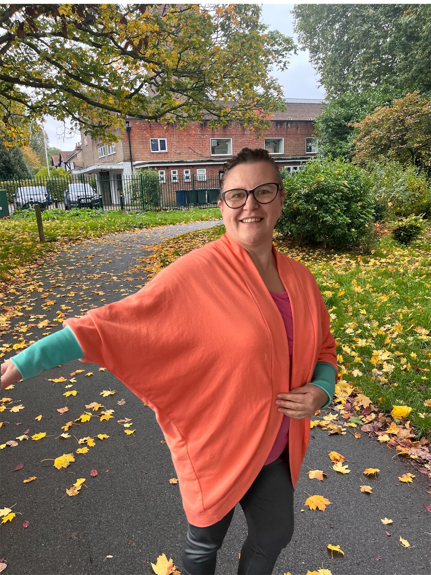 Two-Tone Handmade Wrap Cardigan - Size UK 14-16 - HandmadeSewingAnna's