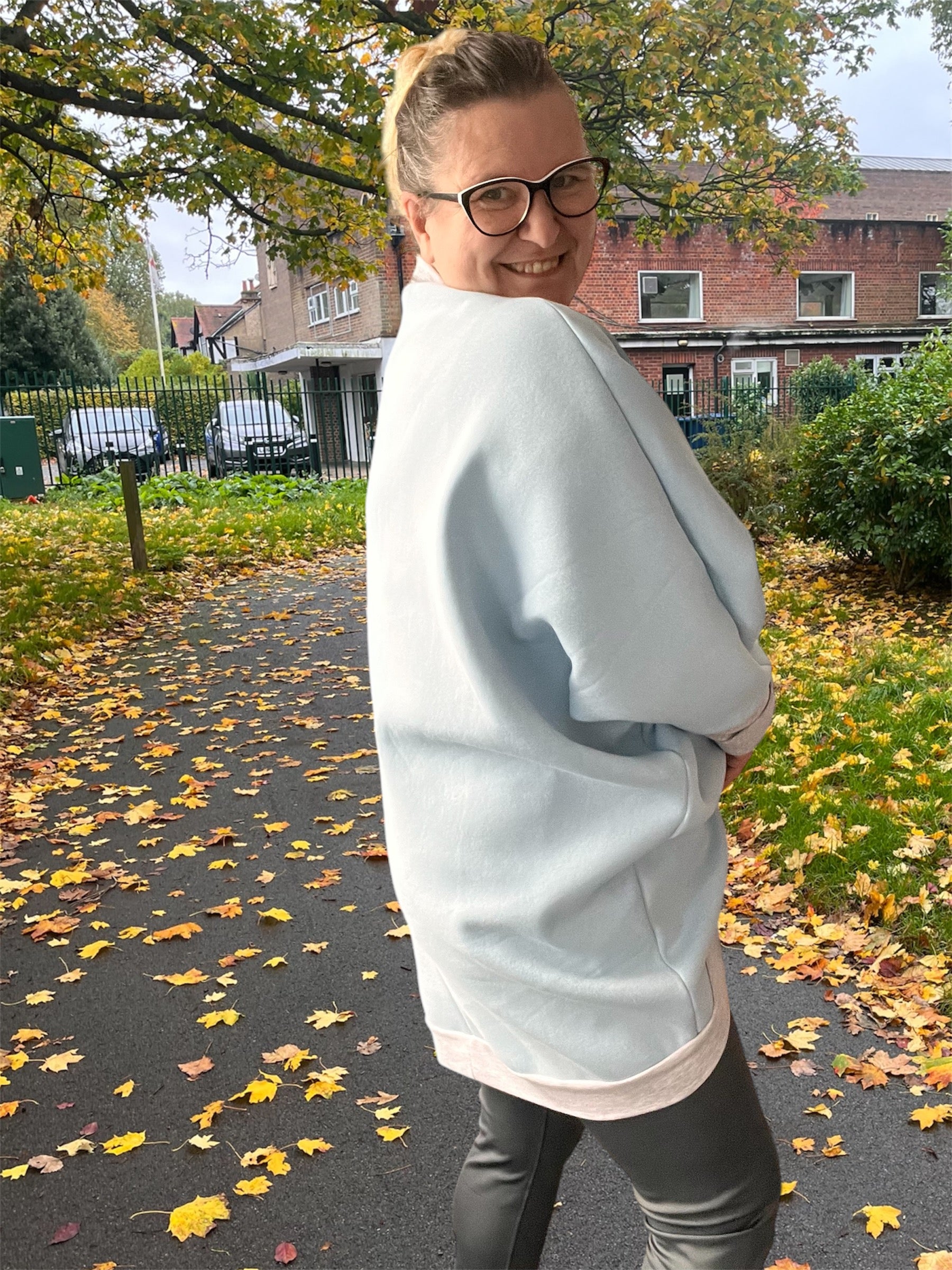 Two-Tone Handmade Wrap Cardigan - Size UK 14-16 - HandmadeSewingAnna's