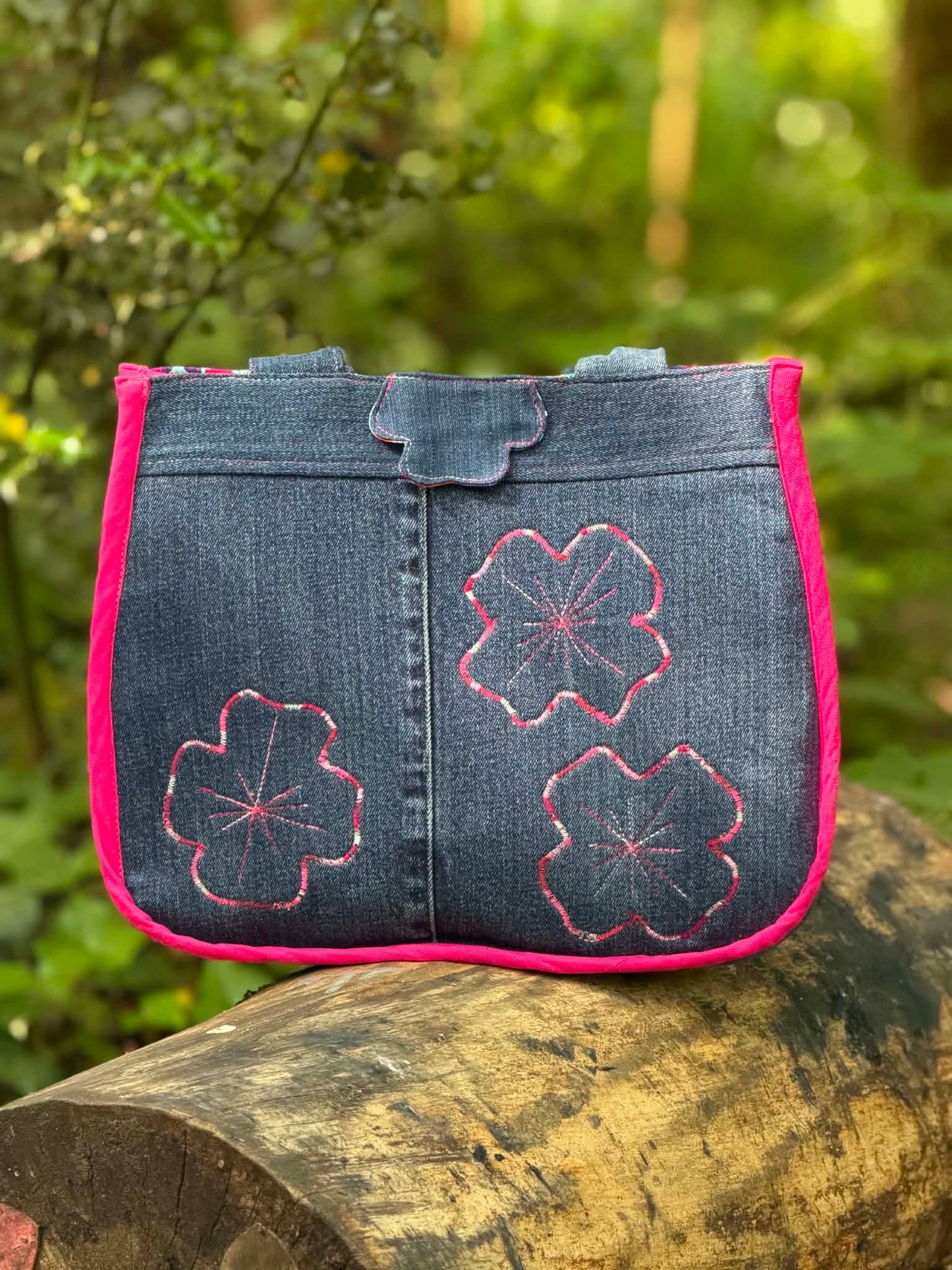 Handmade Upcycled Denim Set — Bag & Bucket Hat | Save 10% - HandmadeSewingAnna's