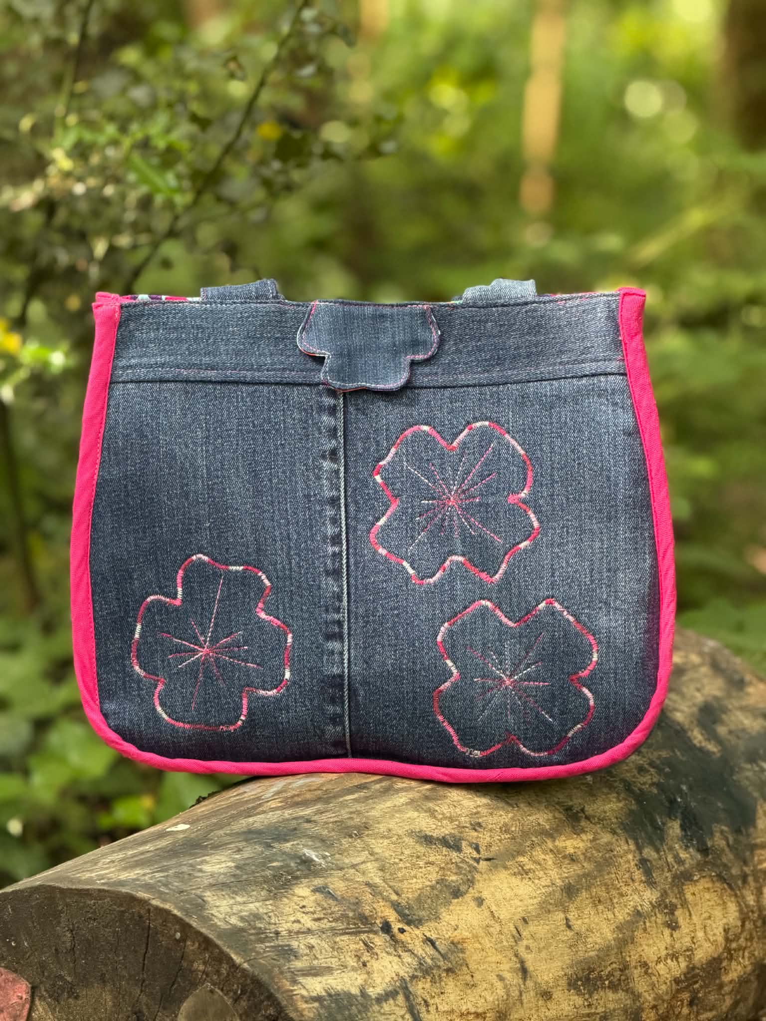 Handmade Upcycled Denim Set — Bag & Bucket Hat | Save 10% - HandmadeSewingAnna's