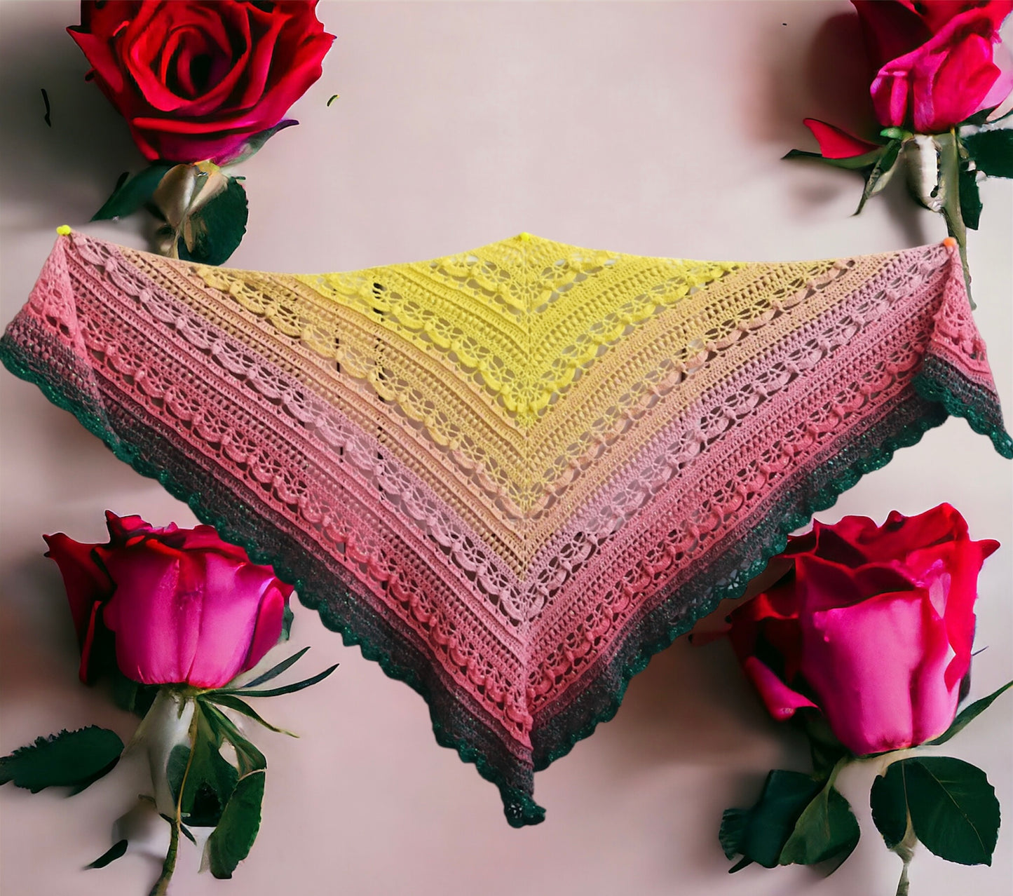 Handmade crochet shawl - HandmadeSewingAnna's