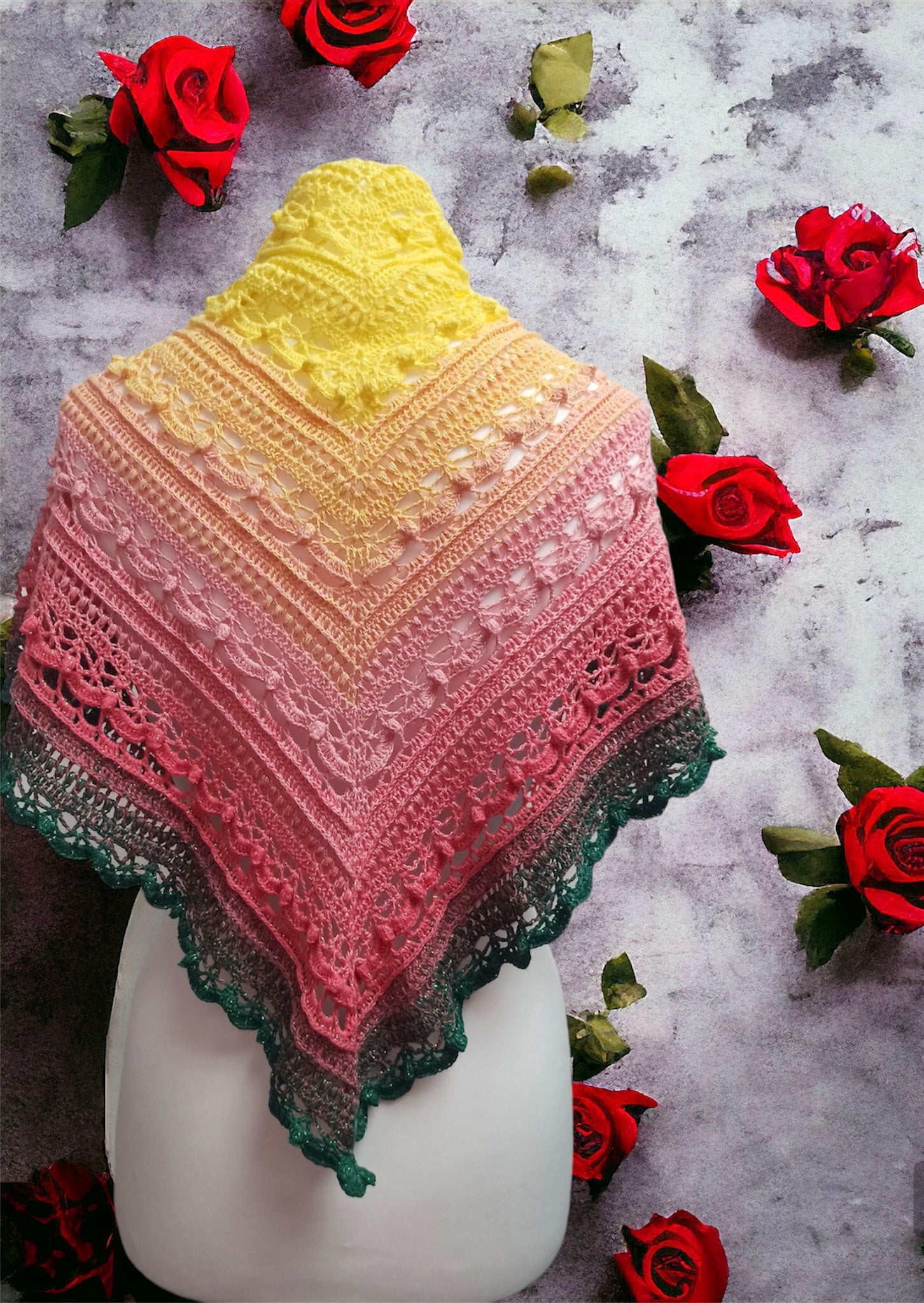 Handmade crochet shawl - HandmadeSewingAnna's