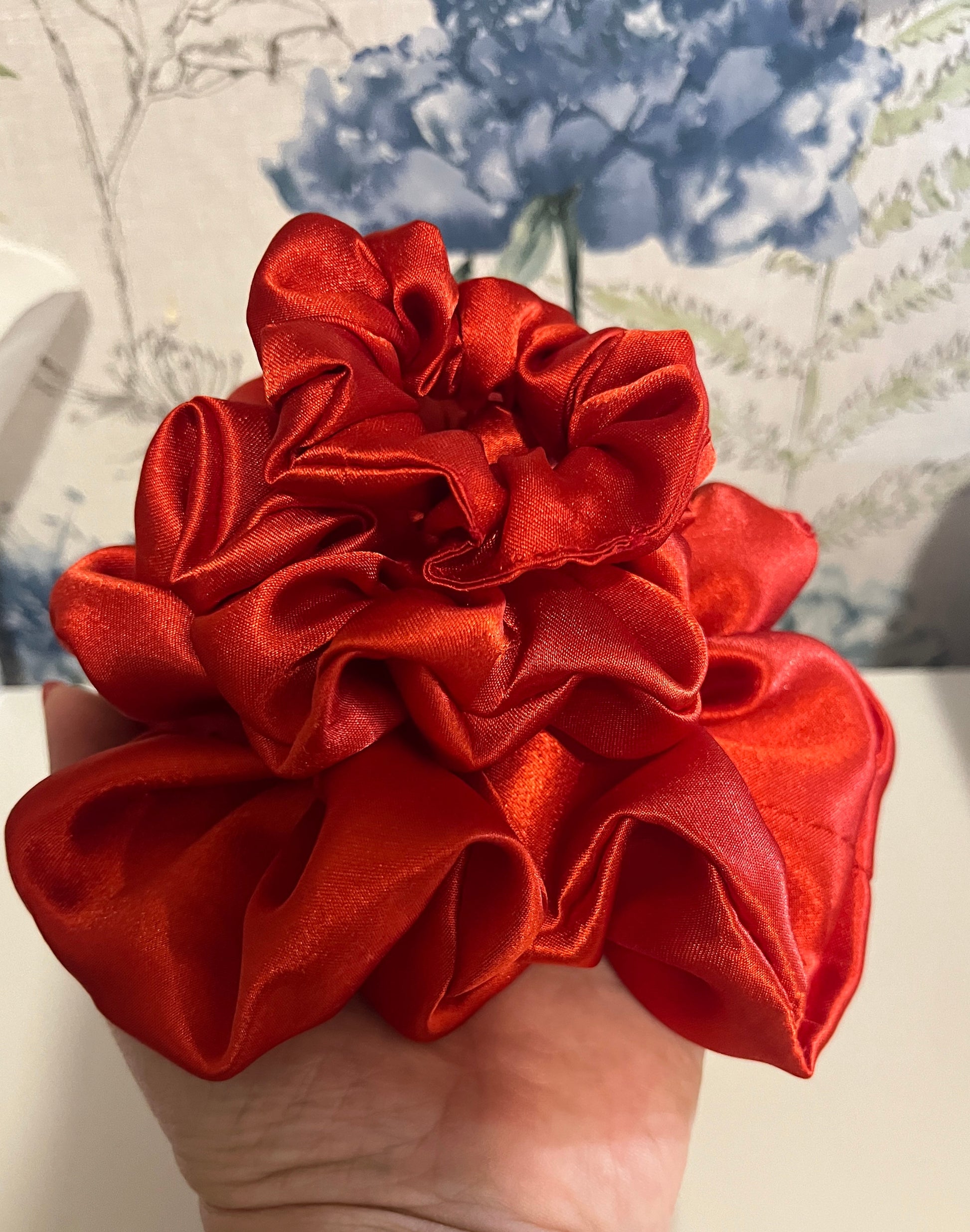 Luxury Red Scrunchie Set with Organza Bag - Limited Edition - HandmadeSewingAnna's