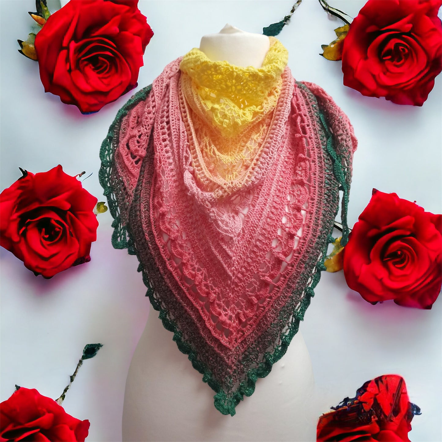 Handmade crochet shawl - HandmadeSewingAnna's